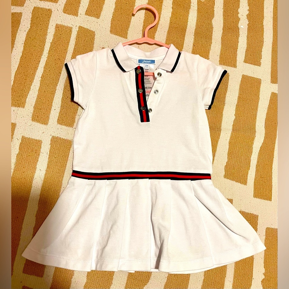 Jacadi White Polo Dress 24 months